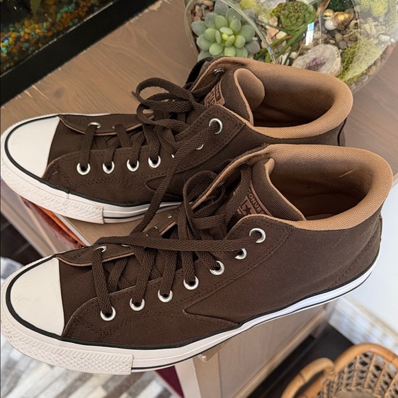 Converse Other - Converse Men's Dark Brown High-Top Sneakers
